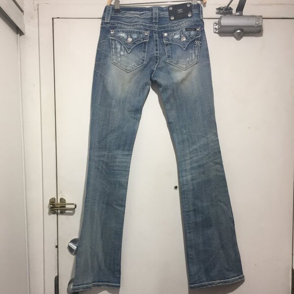 MISS ME DISTRESSED BOOT CUT JEANS SIZE 26 - Picture 6 of 11